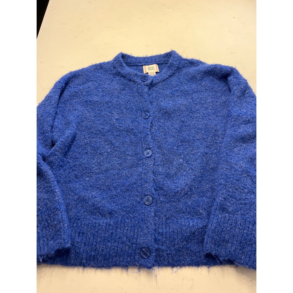BDG Urban Outfitters Blue Fuzzy Knit Button Front Cardigan Sweater OB2287098 M